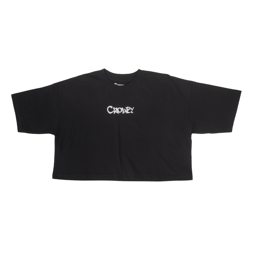 CROPPED BASIC MINIMALIST LOGO - PRETO