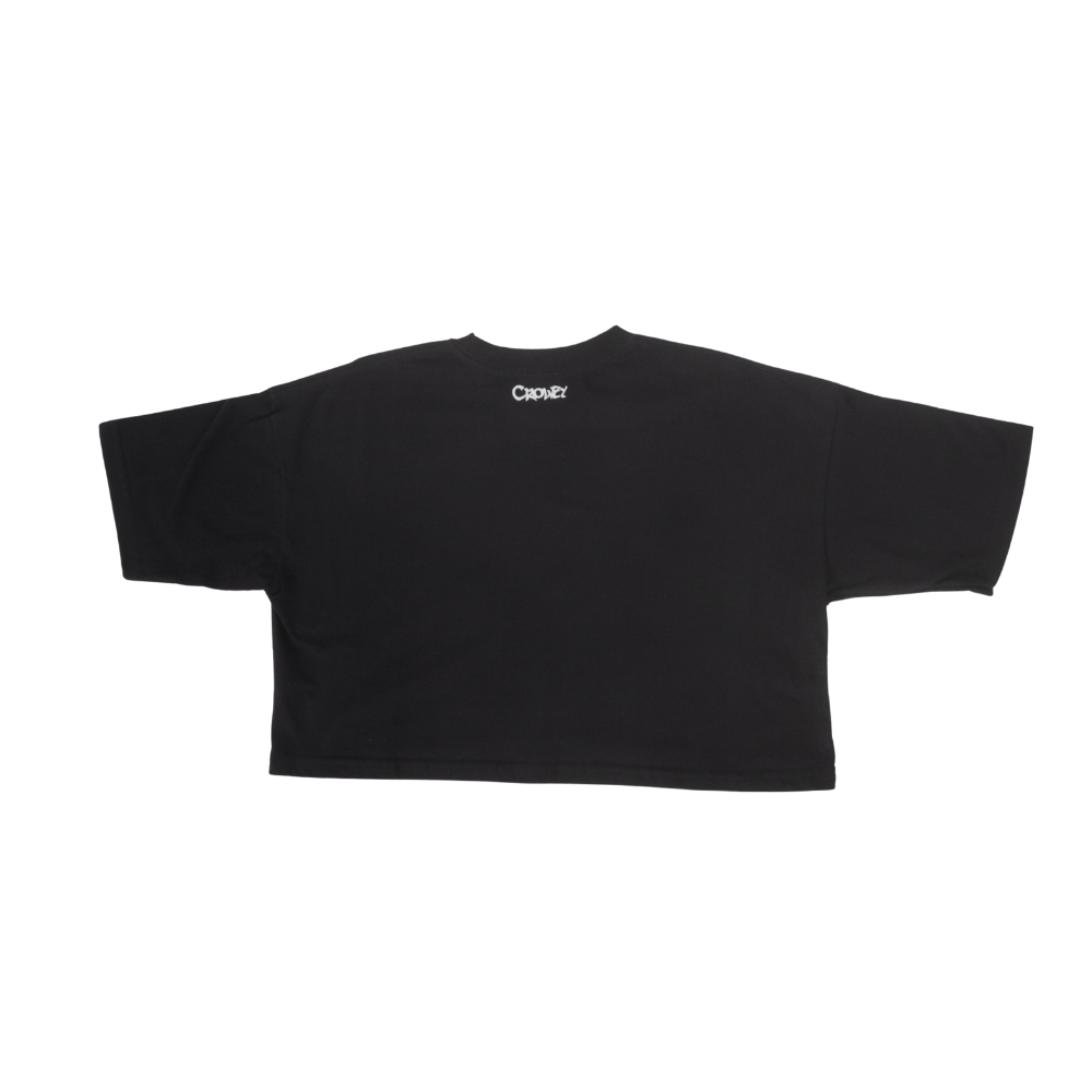 CROPPED BASIC MINIMALIST LOGO - PRETO